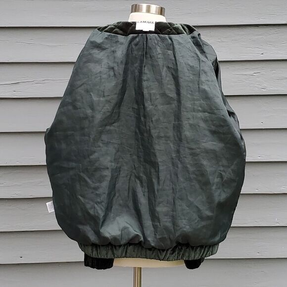 I.AM.GIA Contraband Quilted Green Velvet Velour Puffy Oversized Bomber Jacket XS - Picture 6 of 8